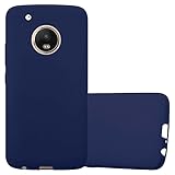 Cadorabo Funda para Motorola Moto G5 Plus en Candy Azul Oscuro - Cubierta Proteccíon de Silicona TPU Delgada e Flexible con Antichoque - Gel Case Cover Carcasa Ligera