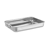 FLOVIA COOK BY NATURE Bandeja para Hornear 40cm Juego de sartenes rectangulares de acero inoxidable para horno con asas