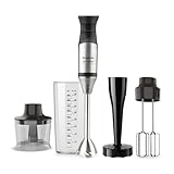 Taurus BAPI 1200 Premium Full Set - Batidora de mano 1200W | Regulador de 20 velocidades ajustable | Función Turbo | Cuchillas de acero inox | incluye accesorios| Diseño ergonómico | Vaso medidor