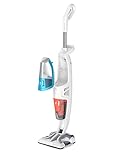 Rowenta RY8534WH Clean & Steam - Escoba a Vapor multisuperficie con Accesorios, aspira, Lava y desinfecta a la Vez, Elimina gérmenes y bacterias, depósito portátil Desmontable, sin Bolsa