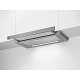 Electrolux LFP616X Campana extractora extraíble, 60 cm, 3 velocidades, Potencia máxima 440 m3/h, Control botones, Luces LED, Filtro de carbón lavable antigrasa, Inox, Clase A