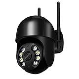 Anksono 1080P Camara Vigilancia WiFi Exterior, Cámara IP Vigilancia Domicilio con Detección de Movimiento, Seguimiento Automático, Visión Nocturna, Audio Bidireccional, Grabación Continua, IP66