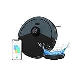 Hoover Robot Aspirador y Friegasuelos, Succión 4000 Pa, Navegación Láser, Wi-Fi, Base de Carga con Retorno Automático, Sensor de Obstáculos, Mapeo del Hogar [HG4]