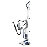 Polti Vaporetto 3 Clean Blue, Escoba a Vapor y Aspirador con Limpiador a Vapor Portátil, 3 Productos en 1, 14 Accesorios, Aspirador Ciclónico sin Bolsa, Potencia Max 1800 W, Blanco y Azul