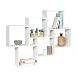 IDMARKET - Estantería de pared (doble posición), color blanco