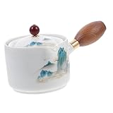 ABOOFAN tetera de ceramica pequeña tetera hervidor de agua teteras de ceramica antiguas tetera de mano Hervidor de filtro de té antiguo tetera portátil tetera antigua tetera vintage Madera