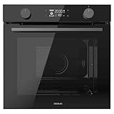 Cecotec Horno Integrable Pirolítico 73L Bolero Hexa P526000 Glass Black A. 2800W, 9 Funciones, Display, Pirólisis, Cooling Fan, Modo Defrost, Modo Convección, Modo Eco, Puerta Cuádruple Glass