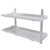 MOOTACO Estantes de Pared Acero Inoxidable 2 Unidades para Cocina Comercial, Cafetería, Bar, Restaurante y Taller Resistentes a la corrosión（Dos tamaños Disponibles） (80x32x55cm)