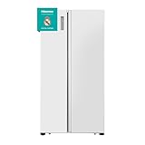 Hisense RS677N4BWE - Frigorífico Americano Dos Puertas, No Frost, Puerta Cajón Frances, Total No Frost, Capacidad Neta 519 L, 1.78 m,Silencioso, Blanco
