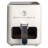 Juanita Freidora Aire 1350W FryZen 2, Con Panel Intuitivo Ajustable Y Temporizador 60 Minutos, Freidora De Aire Con Cristal Antiadherente Extraíble, Capacidad 4L, 8 Programas, Pantalla Táctil (Beige)