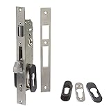 Amig - Cerradura de Embutir para Carpintería Metálica Mod. 770 | 20 mm | Cilindro Europerfil de Leva de 13,2 mm | Picaporte Reversible y Cierre Basculante | Acero Inoxidable