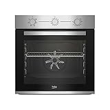 Beko Conjunto BSE22120X Horno+Placa INOX Aq, 50 W, 66 litros, Acero aleado, Negro