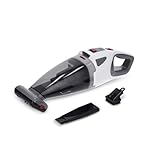 SEVERIN Aspiradora de mano 4 en 1 a batería, aspirador sin cable para coche, pelo de mascotas y líquidos, aspirador potente, hasta 30 minutos, blanco, gris y rojo, HV 7146
