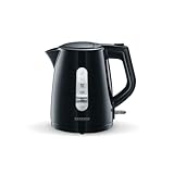 SEVERIN WK 3410 Hervidor de Agua, 2.200 W, 1.0 L aprox., Base 360° con Sistema Inalámbrico, Negro