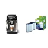 Cafetera espresso totalmente automática Philips Serie 3300-6 bebidas y filtro de agua y cal Philips AquaClean para cafetera espresso, sin descalcificación hasta 5000 tazas, paquete doble