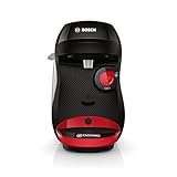 Bosch - Cafetera Multibebida Tassimo Happy Friendly, Hasta 70 bebidas, OneTouch, INTELLIBREW™, Rojo, TAS103E