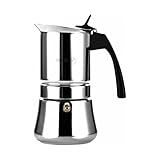 Fagor Etnica Cafetera Italiana, Inducción, Acero Inoxidable 18/10, Express, 10 Tazas Café, Apta para todas las Cocinas, Vitrocerámica, Gas, Eléctrica, Junta de Cierre de Silicona Gran Durabilidad