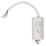 CABLEPELADO Condensador de arranque para motor eléctrico | Condensador Permanente | monofásico | Cable conexión | Apto para bombas, compresores, lavadoras, maquinas de aire | 450 VAC | 8.0 uF