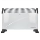TOUGH MASTER Calefactor convector, 2000 W, 3 niveles de calor, protección contra sobrecalentamiento, termostato