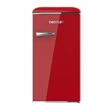 Cecotec Nevera Pequeña Frigorífico Retro Sobremesa 90L Bolero CoolMarket TT Origin 90 Red. Frigorífico Mini con ICEBOX, Tirador Cromado, Abridor Botellines, Estilo Vintage en Rojo