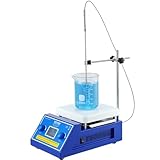 VEVOR Agitador magnético calentado 0-2000 rpm 5000 ml, mezclador magnético de placa caliente Máx. 300°C, agitador de laboratorio con soporte de pantalla LED y barra para experimentos de investigación