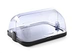 HENDI Vitrina expositora refrigerada, mostrador de Buffet, conjunto exhibidor climatizado con cubierta deslizante, 2 bloques refrigerantes y bandeja, 440x320x(h)205 mm, ABS, SAN, acero inox