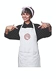 SAQUITOMAGICO Delantal Oficial Masterchef Adulto Bordado.-Producto con Licencia Oficial.-Novedad 2021 (blanco)