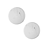 ThreeH Alarma Sensor de Vibración 125dB Fuerte Delgado con Baterías Sensibilidad Ajustable Luz Indicadora LED para Puerta Ventana Blanco 2 Paquetes