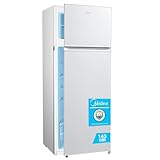 Midea Frigorífico 2 puertas pequeño 143 alto x 55 cm ancho con Capacidad 204L - Nevera Pequeña combi Low Frost de Bajo Consumo con Congelador Vertical 41L - Fridge con Zona Fresh y Regulador