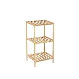 Estantería de 3 estantes de Madera de Abeto Natural Claro de 35x30x70 cm