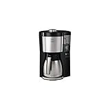 Melitta Look V Therm Perfection 1025-16 - Cafetera de goteo con jarra térmica y protección antical, cafetera de filtro con depósito extraíble, máquina de café para hasta 10 tazas, 1,25 L, negro