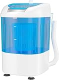 GOPLUS Mini Lavadora, Lavadora Semi-Automática Compacta y Portátil, Lavado Rápido en 10 Minutos, Capacidad de Lavado de 2kg, para Apartamentos y Dormitorios, 36x34x51CM, Azul+Blanco