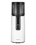 Hurom - Extractor de jugo de frutas y verduras H400 | Centrifugadora extractor de jugo silencioso y fácil de limpiar | Sin BPA | Hopper 2L, Chamber 550ml - Blanco cálido