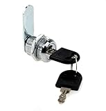 Cerradura de buzón y armario con 2 llaves, cerradura de alta seguridad para armarios, casetes, buzones y muebles de metal, cerradura 16-30 mm (20 mm)