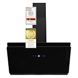 Exquisit® Campana Extractora Cocina, 80Cm, Capacidad de Extracción máx 523 [M³/h], Color Negro, Consumo 12 kWh/año, 9 Niveles de Potencia, Rumorosidad 35 dB(A), Medidas 39,6x79,5x36,5 Cm.