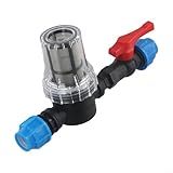 Filtro de tubería de agua, filtro de agua de jardín, tubos de 20/25/32 m, filtros de agua con tubo de plástico, filtros de conector rápido para riego por goteo de jardín (20 mm)