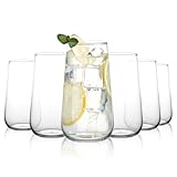 AOOTE Vaso de Agua para Jugo, 500ML Set de 6 Unidades Jugo Tumbler, Vasos de Agua, Bebidas y Zumos, Vidrio sin Plomo, Apto para Lavavajillas, Perfectos para Uso en Casa, Restaurante y en Fiestas