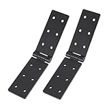 2 Pcs Bisagras Abatibles Pesadas, Bisagra de Puerta, Bisagra de Caja, Bisagra de Muebles, Negro, para Puertas de Jardín y Armarios
