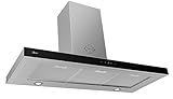 GURARI Campana de pared Gurari GCH 972 BL 120 Quatro, campana extractora de 120 cm, acero inoxidable y cristal, 850 m³/h