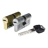 IFAM Cilindro para Puertas Serie Platinum M, 30X40 mm, Leva 15mm, Bombín 5 Llaves, Doble Sistema Antibumping, Doble Protección Antitaladro y Antiganzúa, Cerradura de Perfil Europeo, Color Níquel