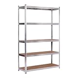 CATTERHOUSE Estantería Metálica MAX Pro 120x40x180 cm Estantería de Almacenaje de Acero Galvanizado y MDF con 5 Baldas Ajustables Soporta hasta 875 kg
