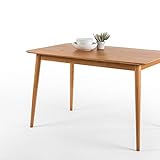 ZINUS Jen Mesa de comedor de madera de 120 cm | Mesa de cocina de madera maciza | Montaje sencillo, natural