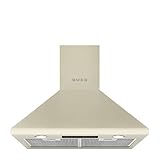 Smeg KSED65PE De pared Crema de color 593m³/h C - Campana (593 m³/h, Canalizado/Recirculación, B, F, C, 51 dB)