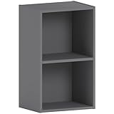 Vida Designs Estantería Oxford de 2 Niveles, estantería de Madera Gris, Mueble de Oficina, Sala de Estar