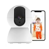 Wolf Guard K2 Tuya Cámara de Seguridad, Monitor de bebé WiFi 1080P, Audio bidireccional, detección de Movimiento, visión Nocturna por Infrarrojos, Funciona con Alexa