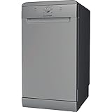Indesit DSFE 1B10 S lavavajilla Independiente 10 cubiertos A+ - Lavavajillas (Independiente, Plata, Estrecho (45 cm), Plata, Botones, Giratorio, 1,3 m)