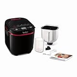 Moulinex Pain Plaisir OW2208 - Panificadora 1Kg, pantalla LCD, 17 programas automáticos, bizcochos, masas, mermeladas y cremas, sin gluten, 3 opciones de tostado y peso, incluye libro de recetas