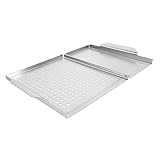 CONGARTENO Bandeja de Malla para Parrilla de Barbacoa Bandeja de Acero Inoxidable para Barbacoa Bandeja para Parrilla Casera Bandeja para Hornear Accesorio para Barbacoa