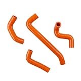 WziFAhao Manguera Refrigerante Silicona para Motocicleta Kit De Manguito De Refrigeración De Radiador De Silicona para Motocicleta, para F650GS F650GS Dakar 2000 2001 2002 2003 2004(Naranja)