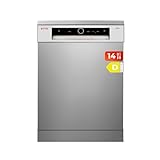 EVVO Lavavajillas 60cm Ancho, Capacidad 14 Cubiertos, Eficiencia C, Programa Media Carga, Sensor Inteligente, Ahorro Programa ECO, 8 Programas, Bandeja Superior Ajustable, Modelo: D3X Acabado: Inox